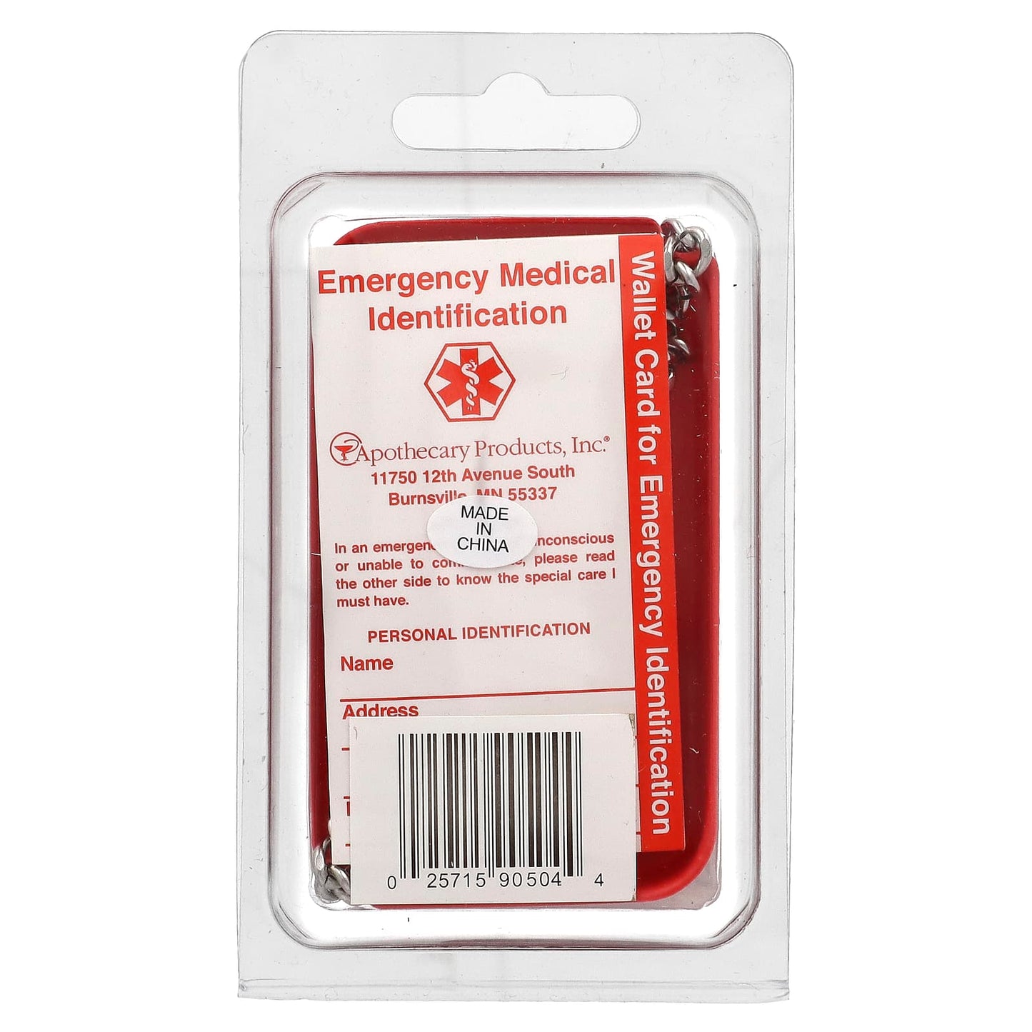 Medical Alert Diabetic Bracelet with Emergency ID Card - Image 2