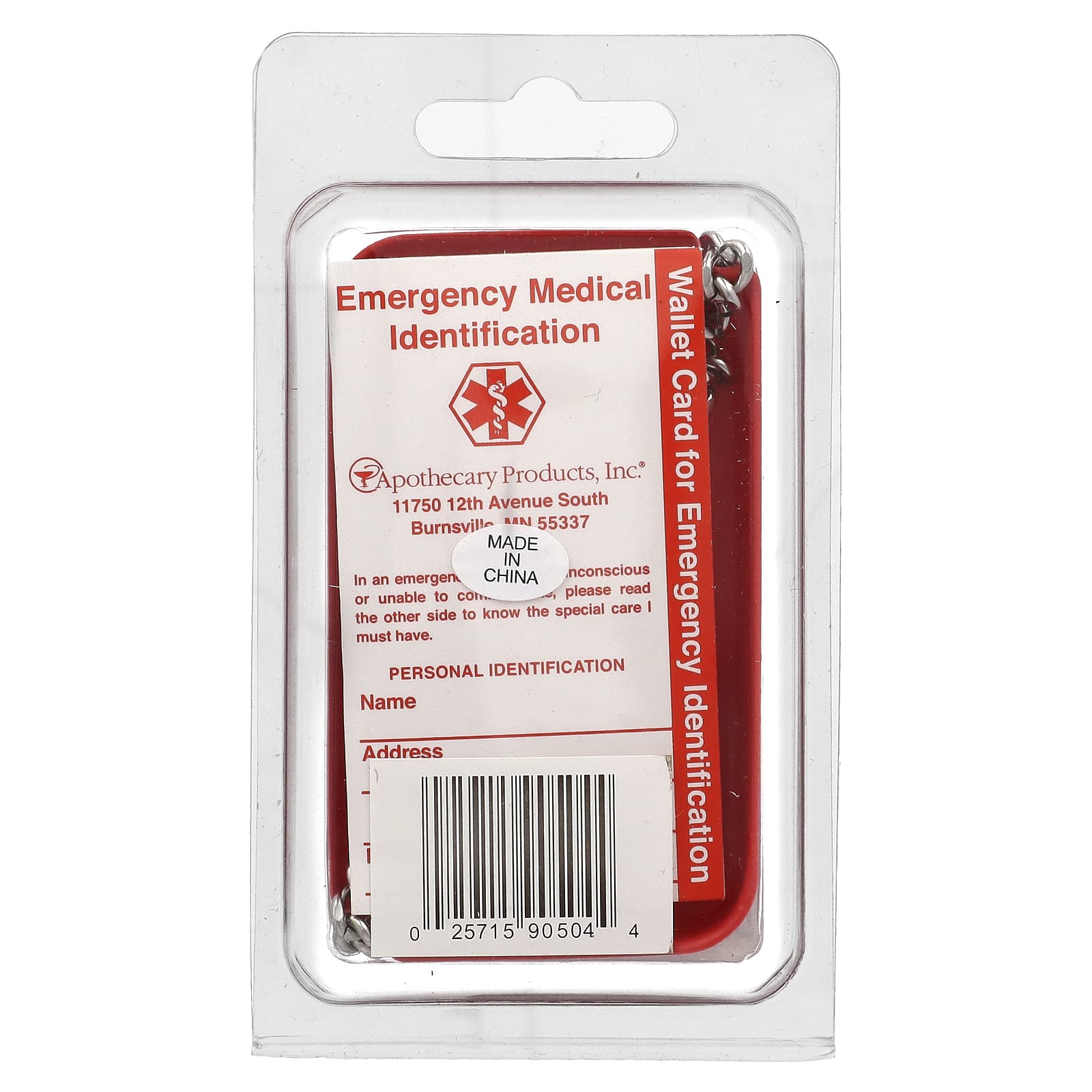 Medical Alert Diabetic Bracelet with Emergency ID Card - Image 2