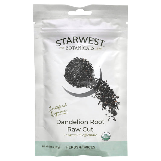 Starwest Botanicals, Organic Dandelion Root, Raw Cut, 2.65 oz (75.1 g) - Image 1