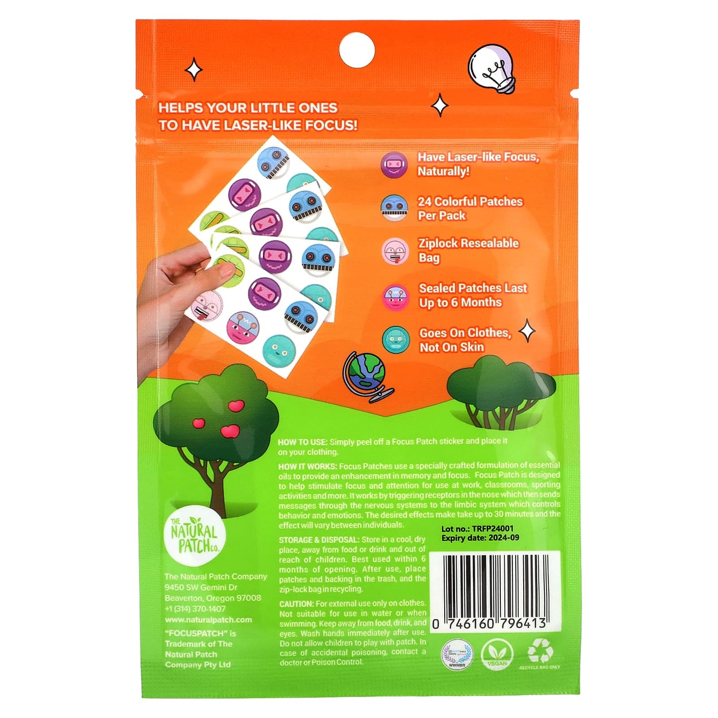NATPAT, Focus Patch, Focus Enhancing Stickers, 24 Patches - Image 2