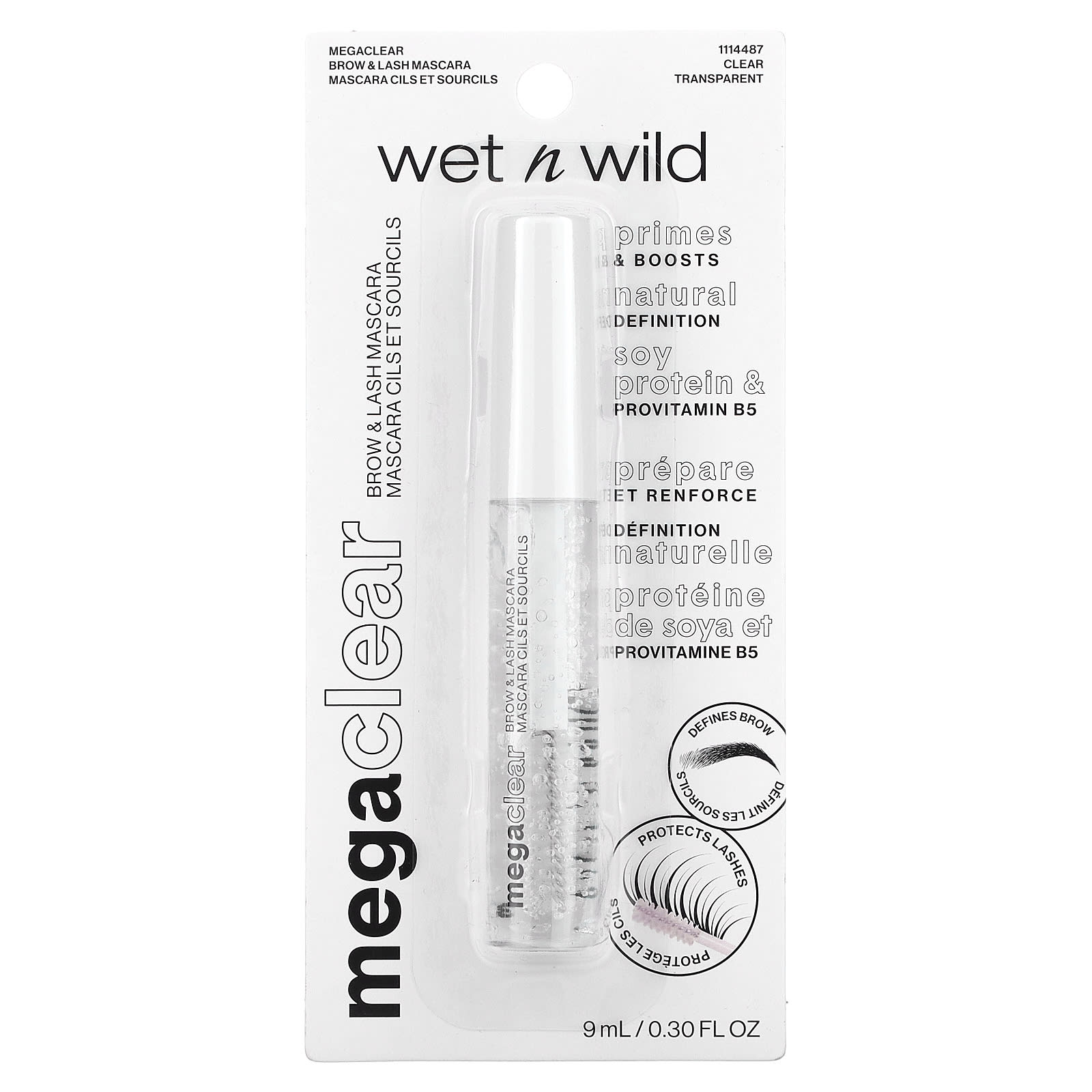 wet n wild, Mega Clear, Brow & Lash Mascara, 1114487 Clear, 0.30 fl oz (9 ml) - Image 2