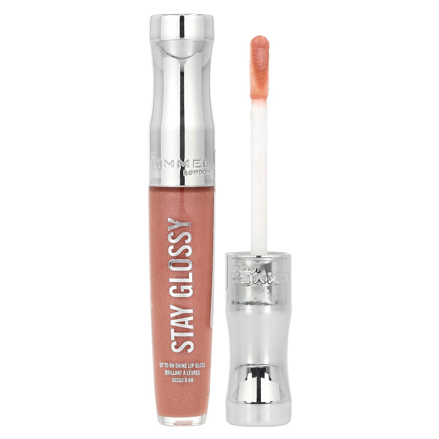 Rimmel London, Stay Glossy Lip Gloss, 020 Sunday Brunch, 0.18 fl oz (5.5 ml) - Image 1