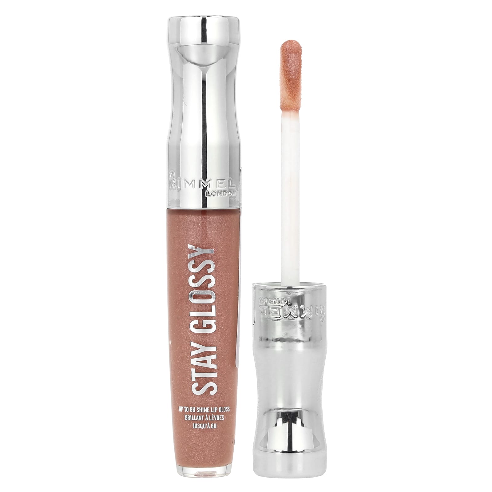 Rimmel London, Stay Glossy Lip Gloss, 020 Sunday Brunch, 0.18 fl oz (5.5 ml) - Image 1