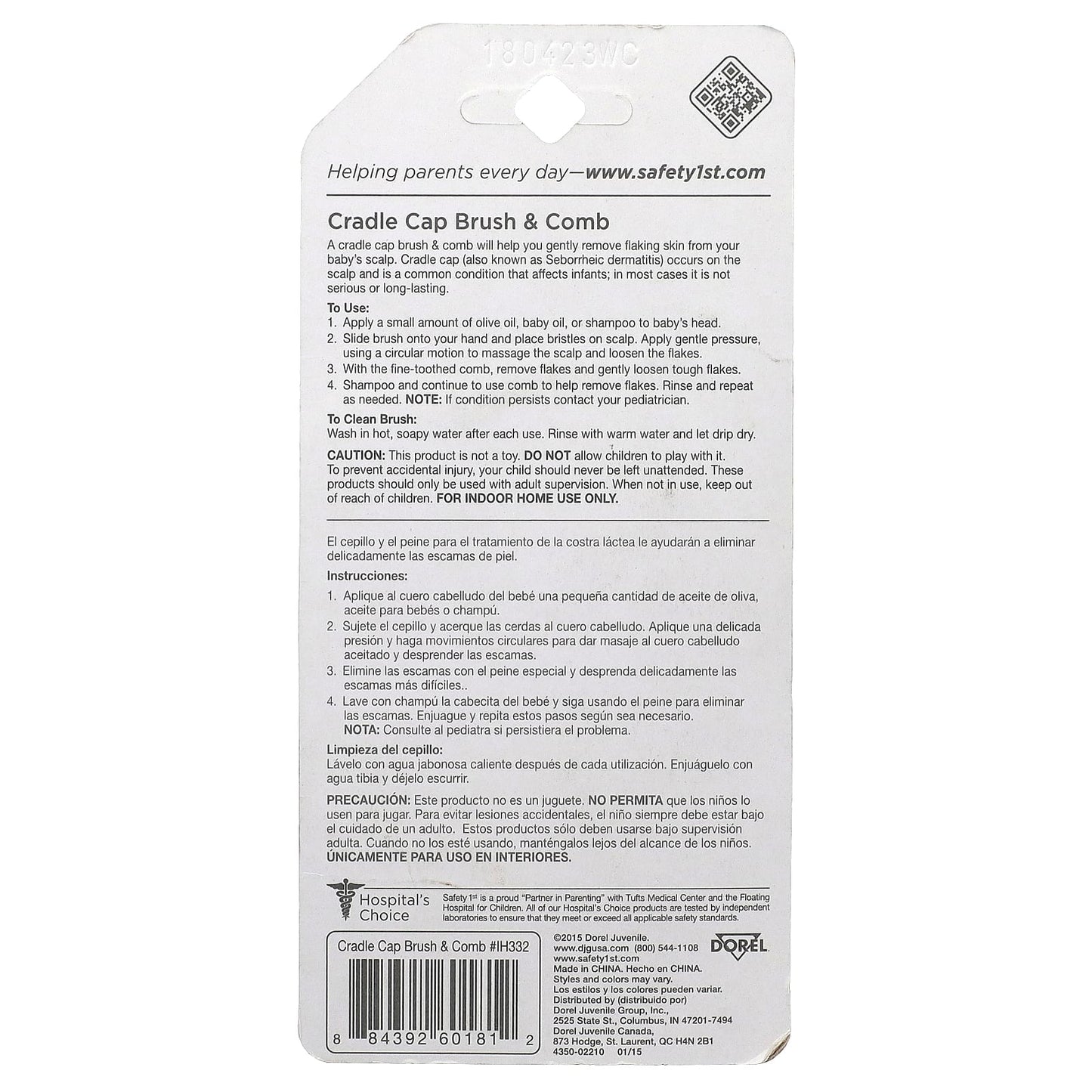 Safety 1st, Cradle Cap Brush & Comb, 1 Count - Image 2