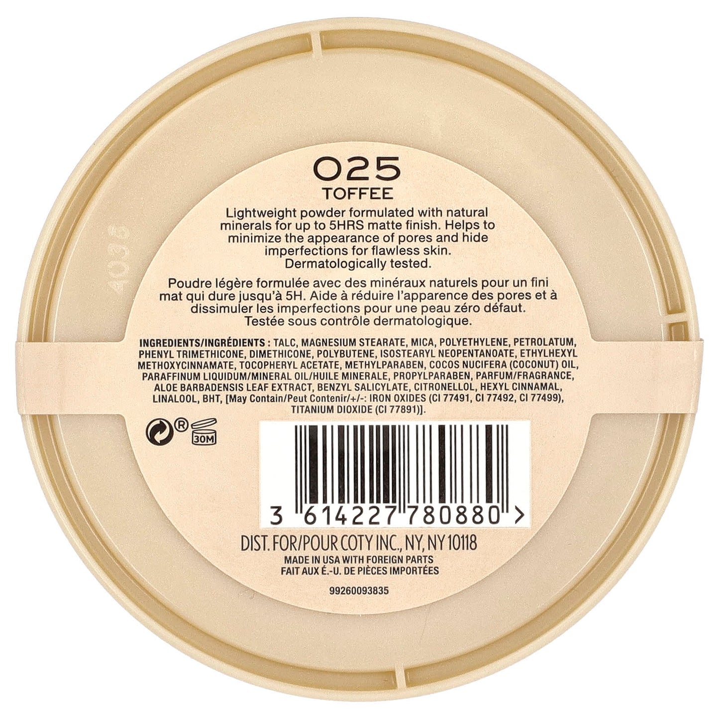 Rimmel London, Stay Matte, Lightweight-Mattifying Powder, 025 Toffee, 0.49 oz (14 g) - Image 2