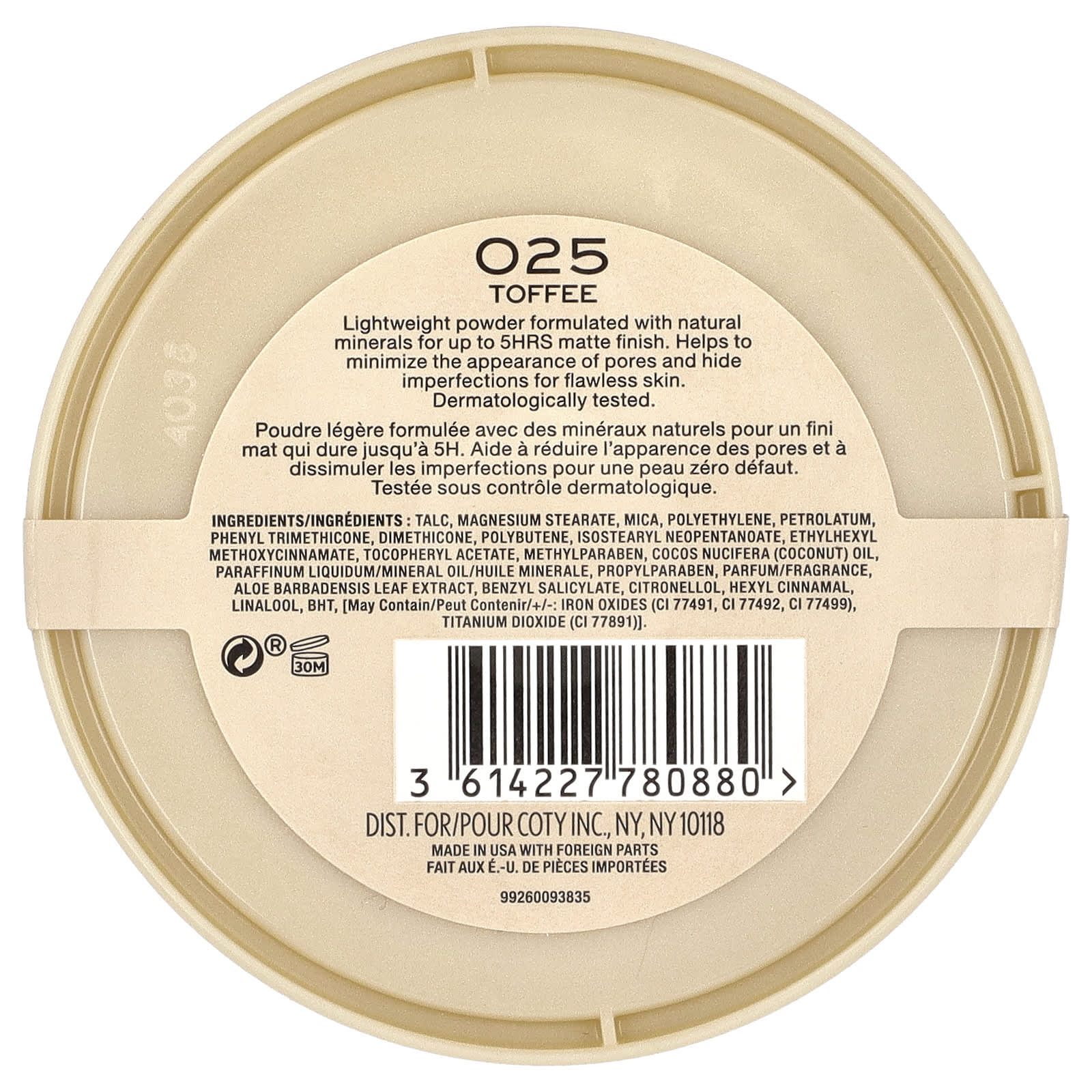 Rimmel London, Stay Matte, Lightweight-Mattifying Powder, 025 Toffee, 0.49 oz (14 g) - Image 2
