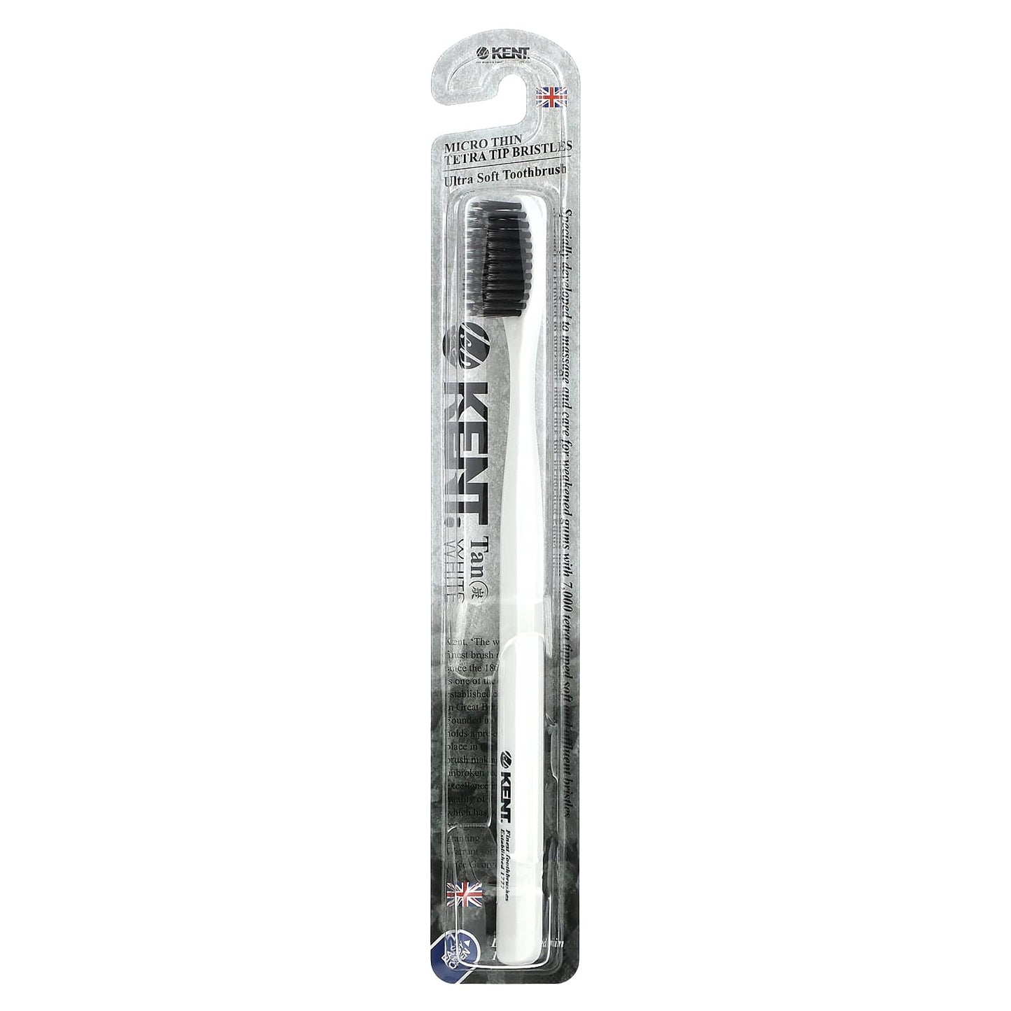 Kent, Ultra Soft Toothbrush, White, 1 Toothbrush - Image 1