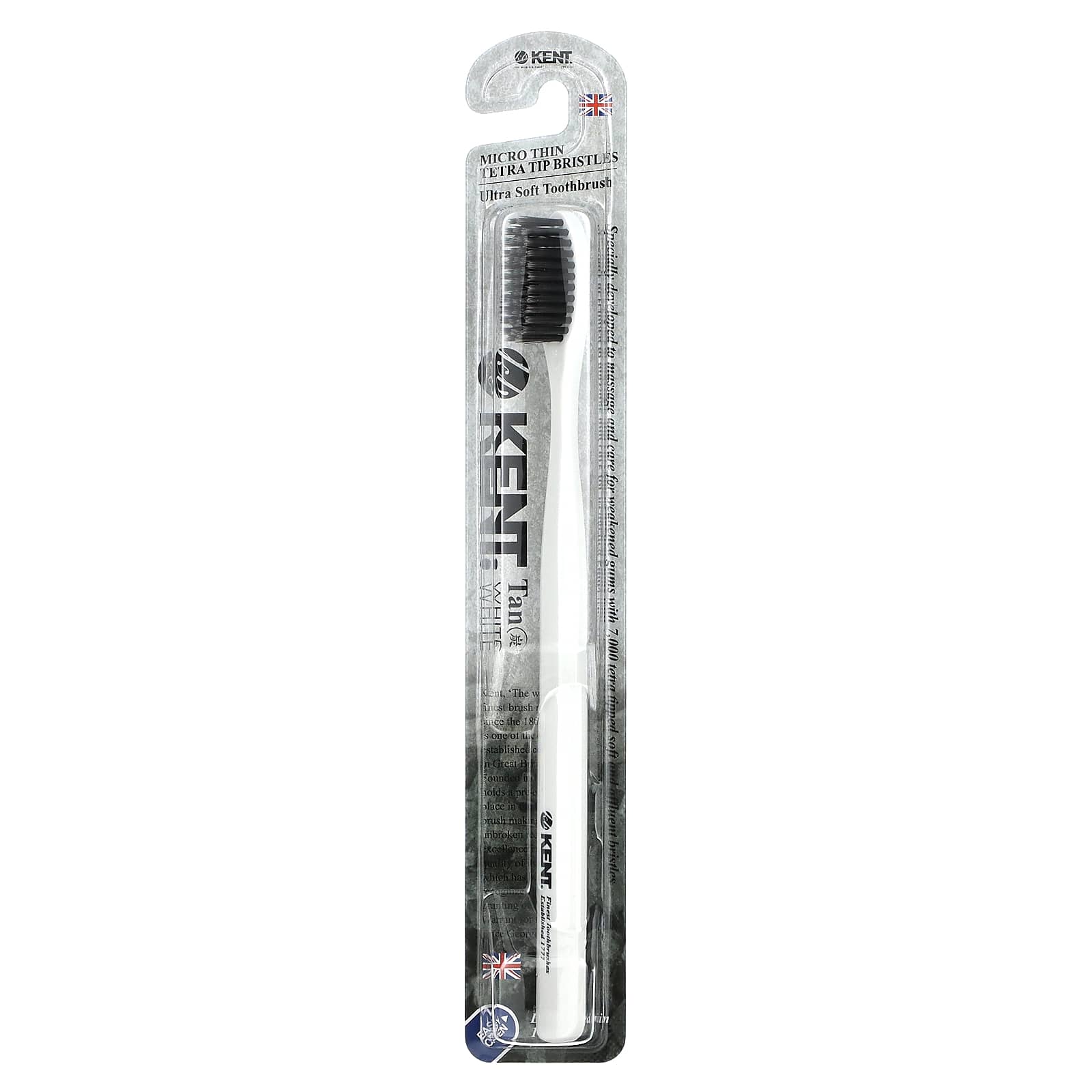 Kent, Ultra Soft Toothbrush, White, 1 Toothbrush - Image 1
