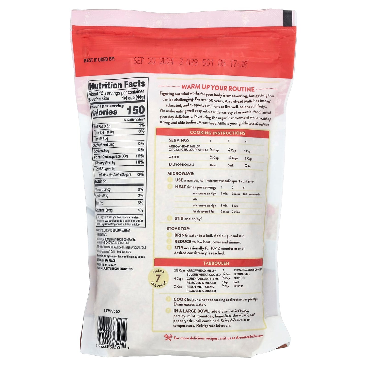 Nourish Your Body with Organic Bulgar Wheat - 24 oz (680g) - Image 2