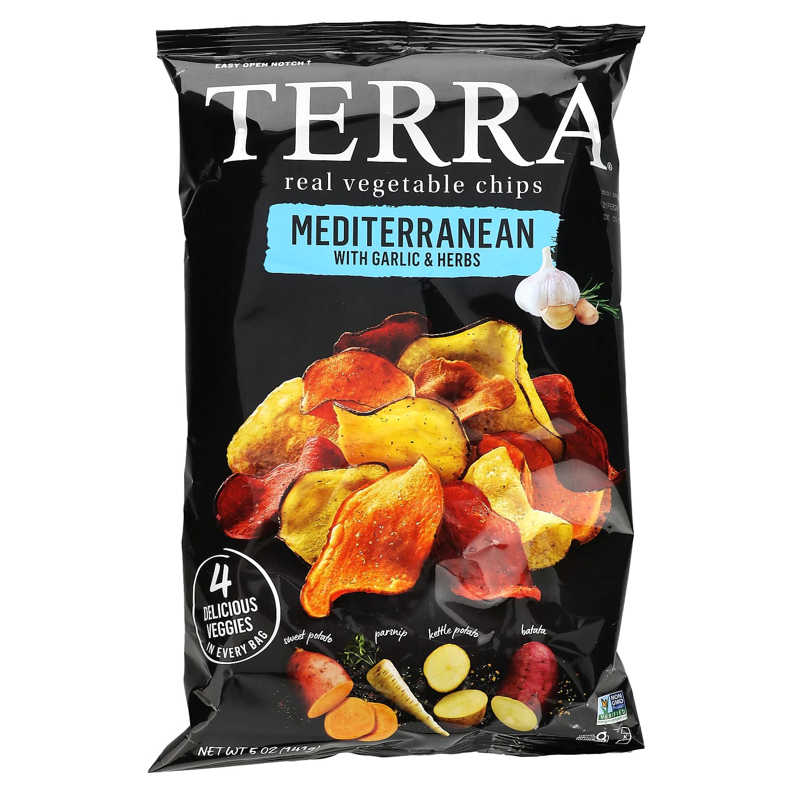 Terra, Real Vegetable Chips, Mediterranean With Garlic & Herbs, 5 oz (141 g) - Image 1