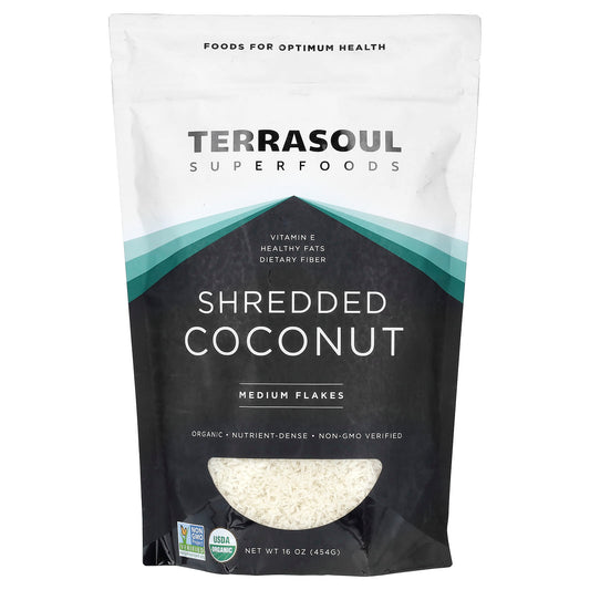Terrasoul Superfoods, Shredded Coconut, Medium Flakes, 16 oz (454 g) - Image 1