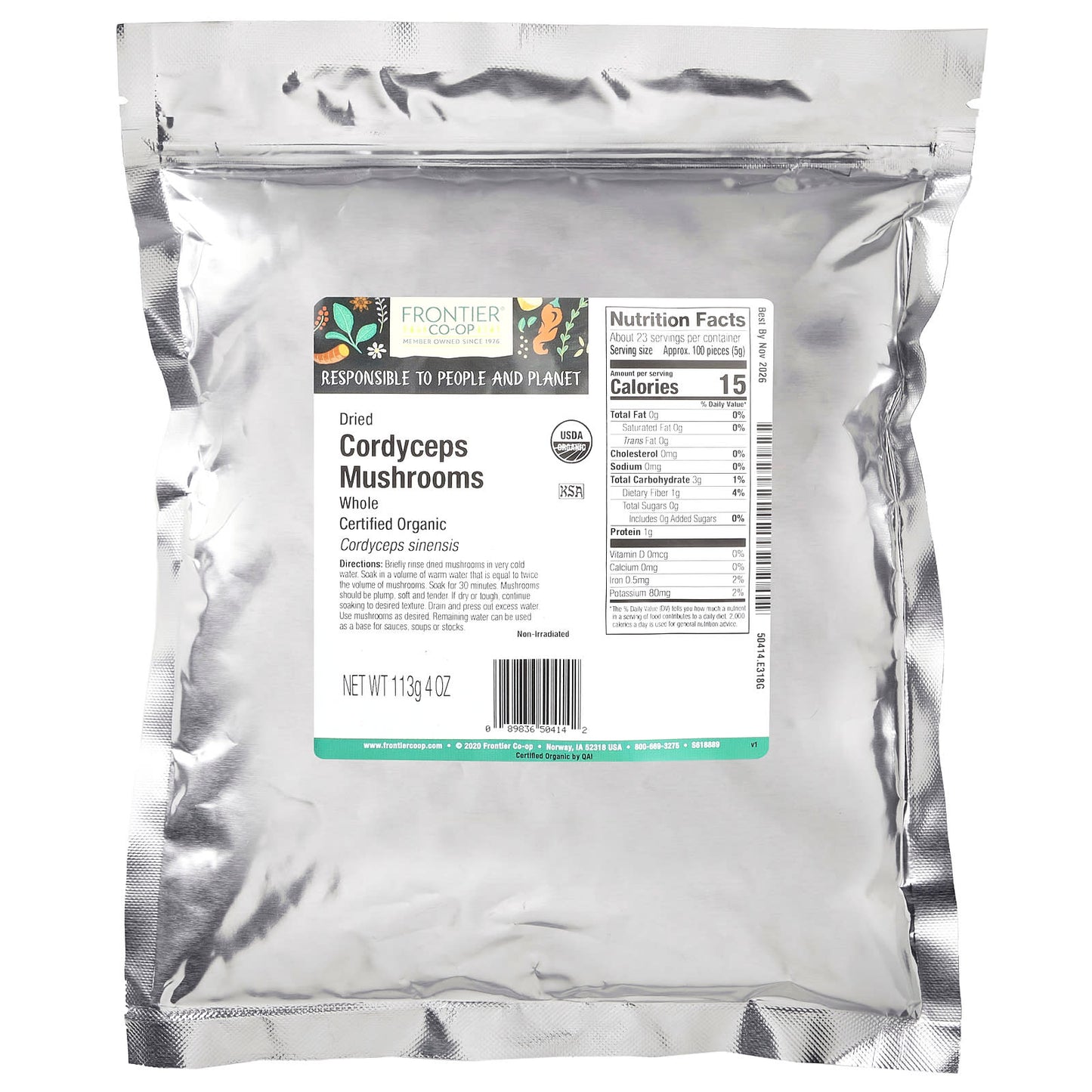 Organic Whole Dried Cordyceps Mushrooms by Frontier Co-op, 4 oz - Image 2