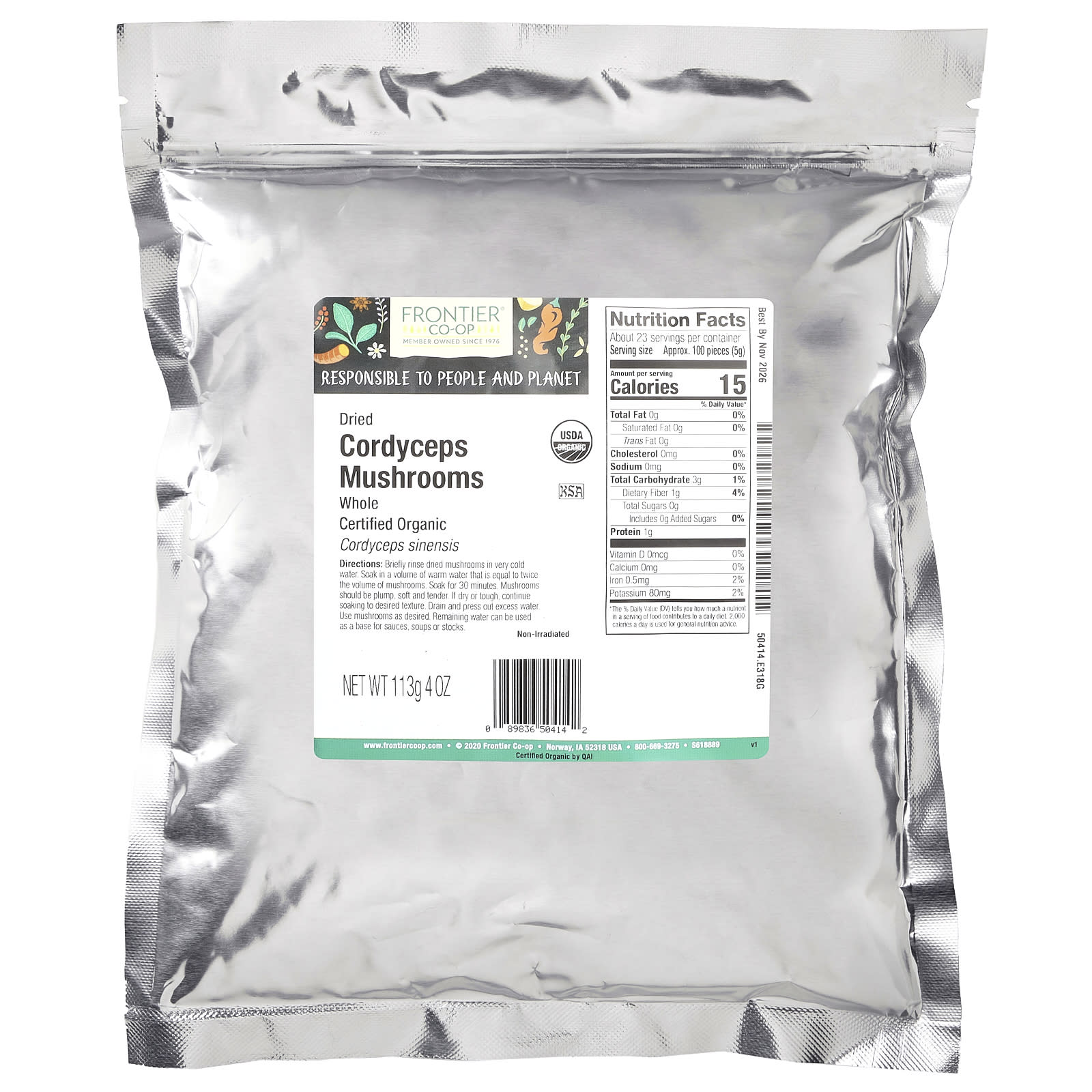 Organic Whole Dried Cordyceps Mushrooms by Frontier Co-op, 4 oz - Image 2
