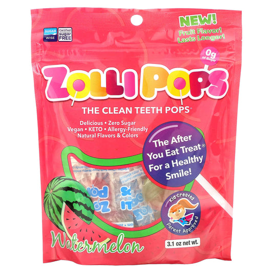 Zollipops, The Clean Teeth Pops, Watermelon, 3.1 oz (88 g)
