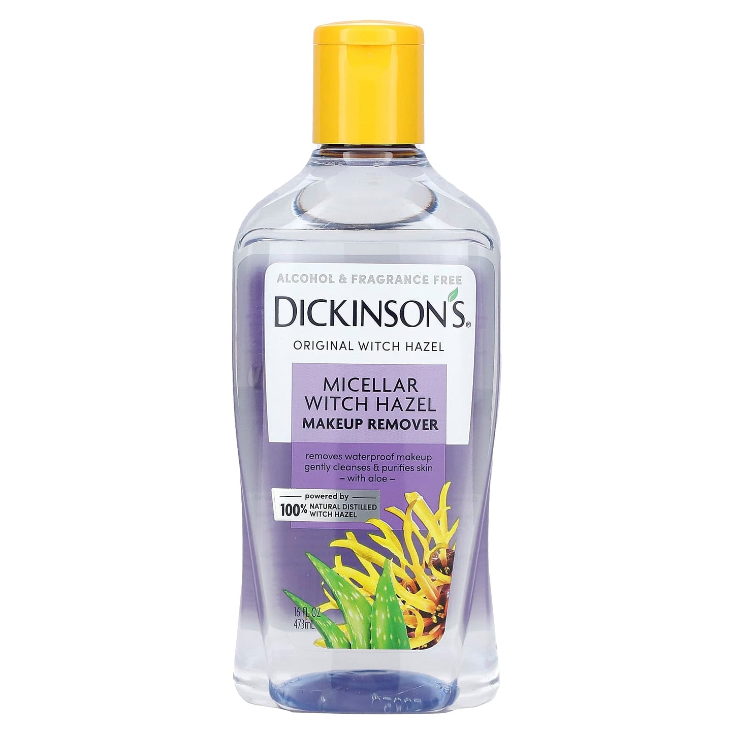 Dickinson Brands, Original Witch Hazel, Micellar Witch Hazel Makeup Remover, Alcohol & Fragrance Free, 16 fl oz (473 ml) - Image 1