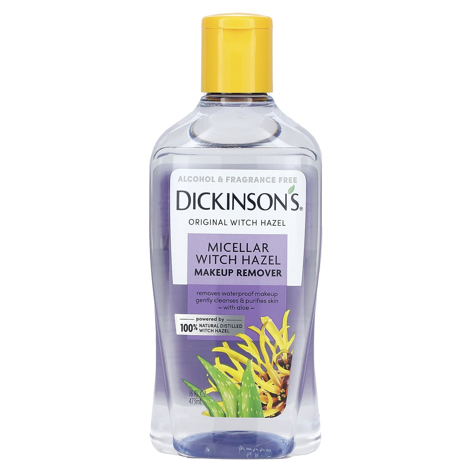 Dickinson Brands, Original Witch Hazel, Micellar Witch Hazel Makeup Remover, Alcohol & Fragrance Free, 16 fl oz (473 ml) - Image 1