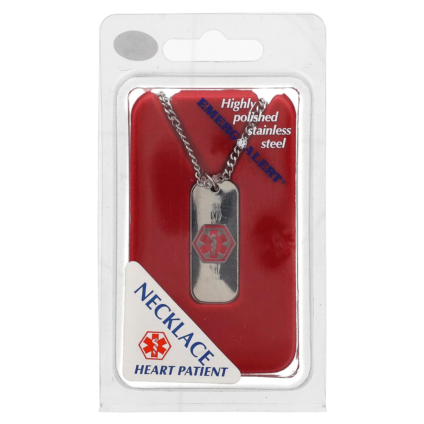 Medical Alert Necklace for Heart Patients - Hypoallergenic Stainless Steel - Image 1