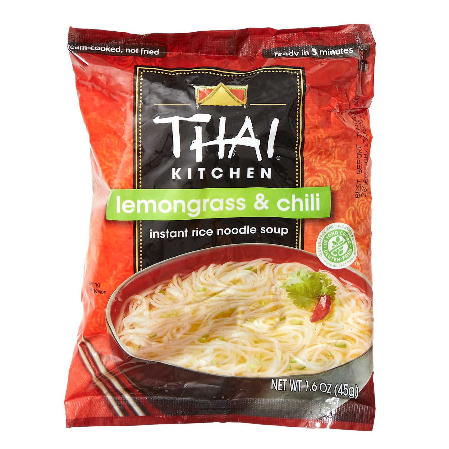 Thai Kitchen, Instant Rice Noodle Soup, Lemongrass & Chili, 1.6 oz (45 g) - Image 1