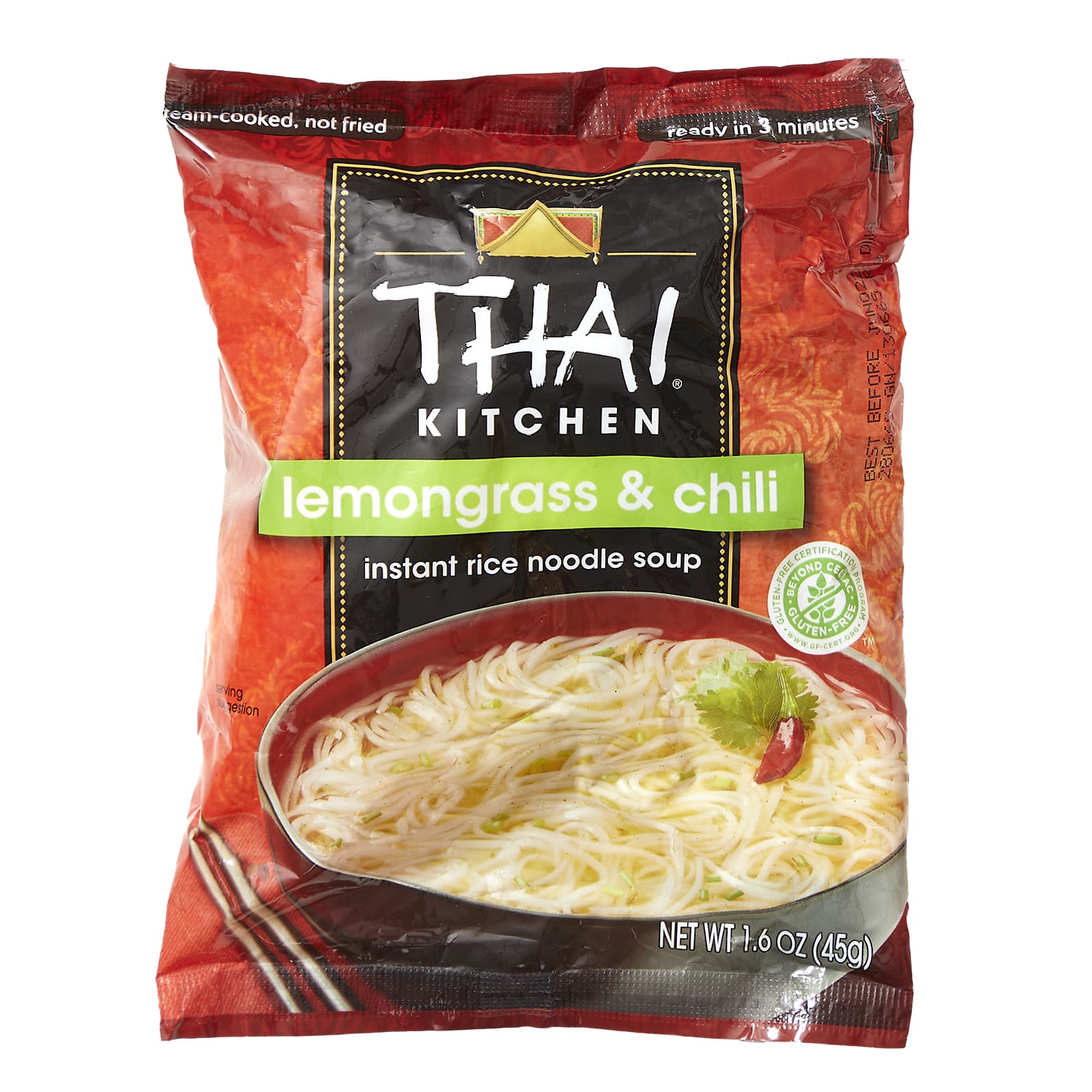 Thai Kitchen, Instant Rice Noodle Soup, Lemongrass & Chili, 1.6 oz (45 g) - Image 1