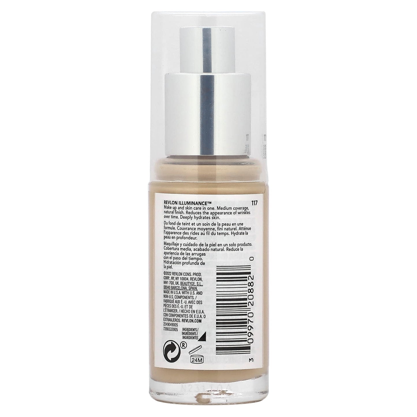 Revlon, Illuminance, Skin-Caring Foundation, 117 Light Beige, 1 fl oz (30 ml) - Image 2
