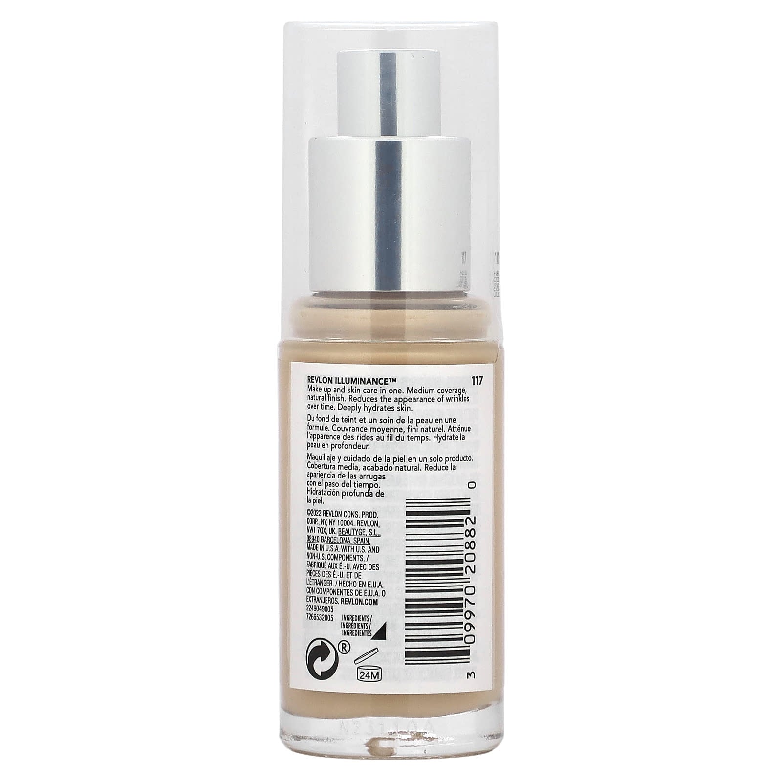 Revlon, Illuminance, Skin-Caring Foundation, 117 Light Beige, 1 fl oz (30 ml) - Image 2