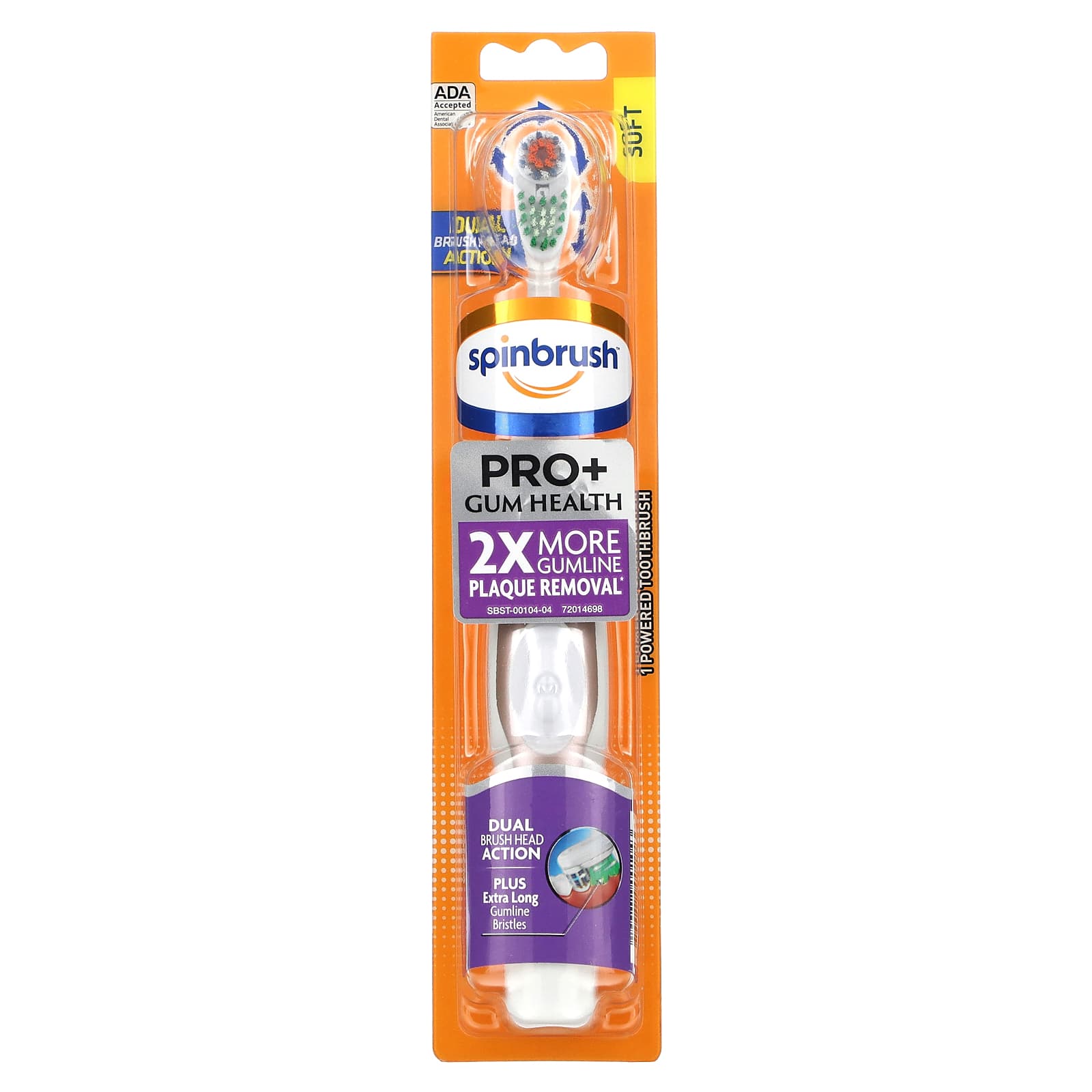 Spinbrush, Pro + Gum Health, Powered Toothbrush, Soft, 1 Toothbrush - Image 1