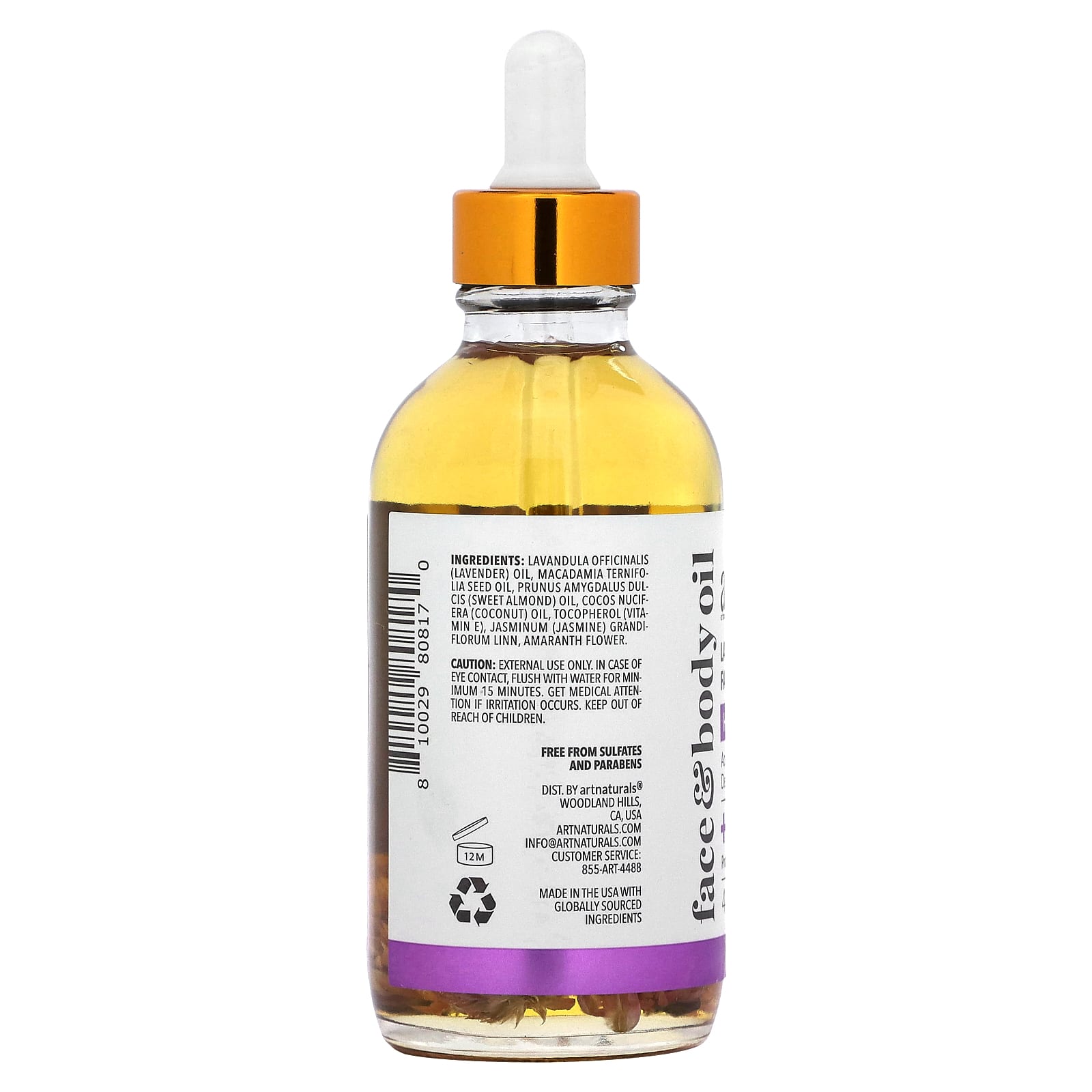 Lavender + Jasmine Face & Body Oil for Softer, Brighter Skin - 4 fl oz - Image 2