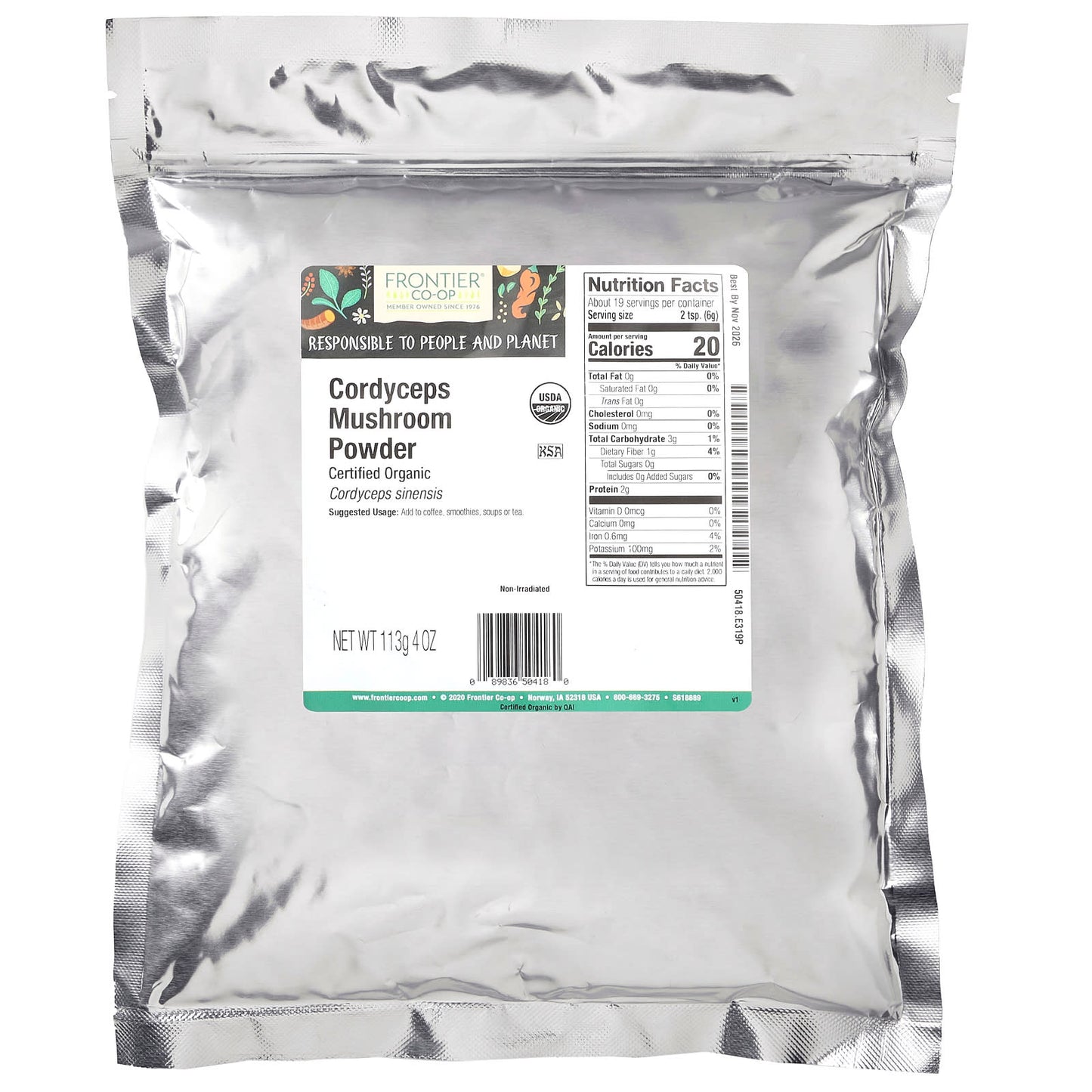 Organic Cordyceps Mushroom Powder by Frontier Co-op - 4 oz - Image 2