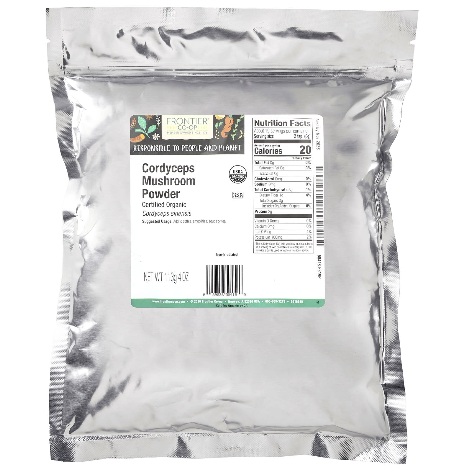 Organic Cordyceps Mushroom Powder by Frontier Co-op - 4 oz - Image 2