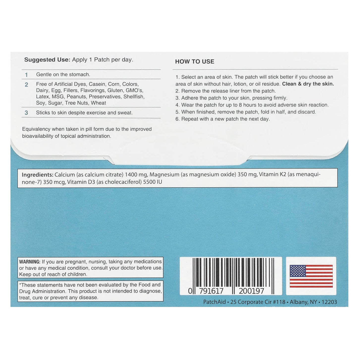 PatchAid, Vitamin D3 + Calcium Patch , 30 Patches - Image 2