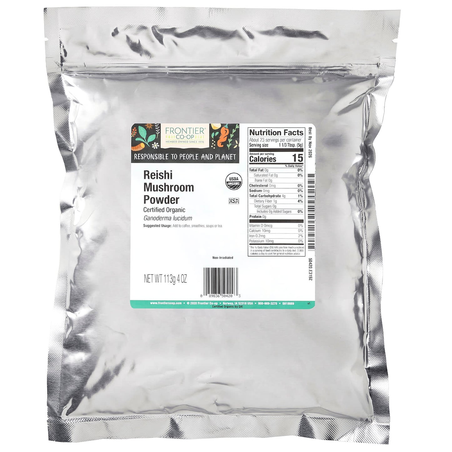 Organic Reishi Mushroom Powder by Frontier Co-op, 4 oz - Image 2