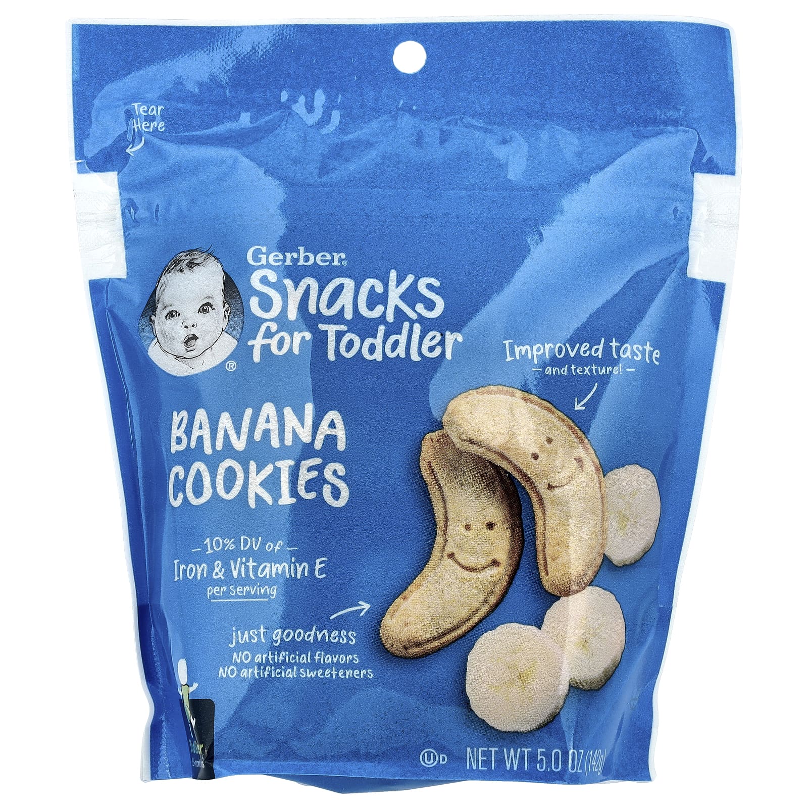 Gerber Banana Cookies for Toddlers, 5oz, 12+ Months, Kosher & No GMOs - Image 1