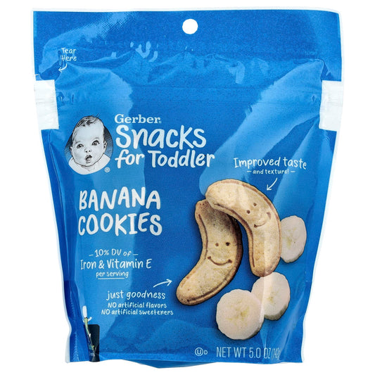 Gerber Banana Cookies for Toddlers, 5oz, 12+ Months, Kosher & No GMOs - Image 1
