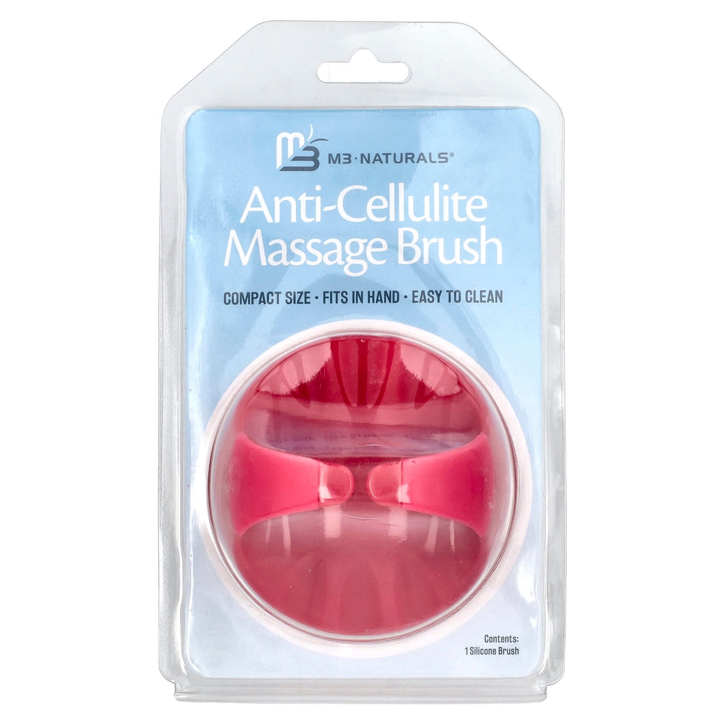 M3 Naturals, Anti-Cellulite Massage Brush, 1 Silicone Brush - Image 1