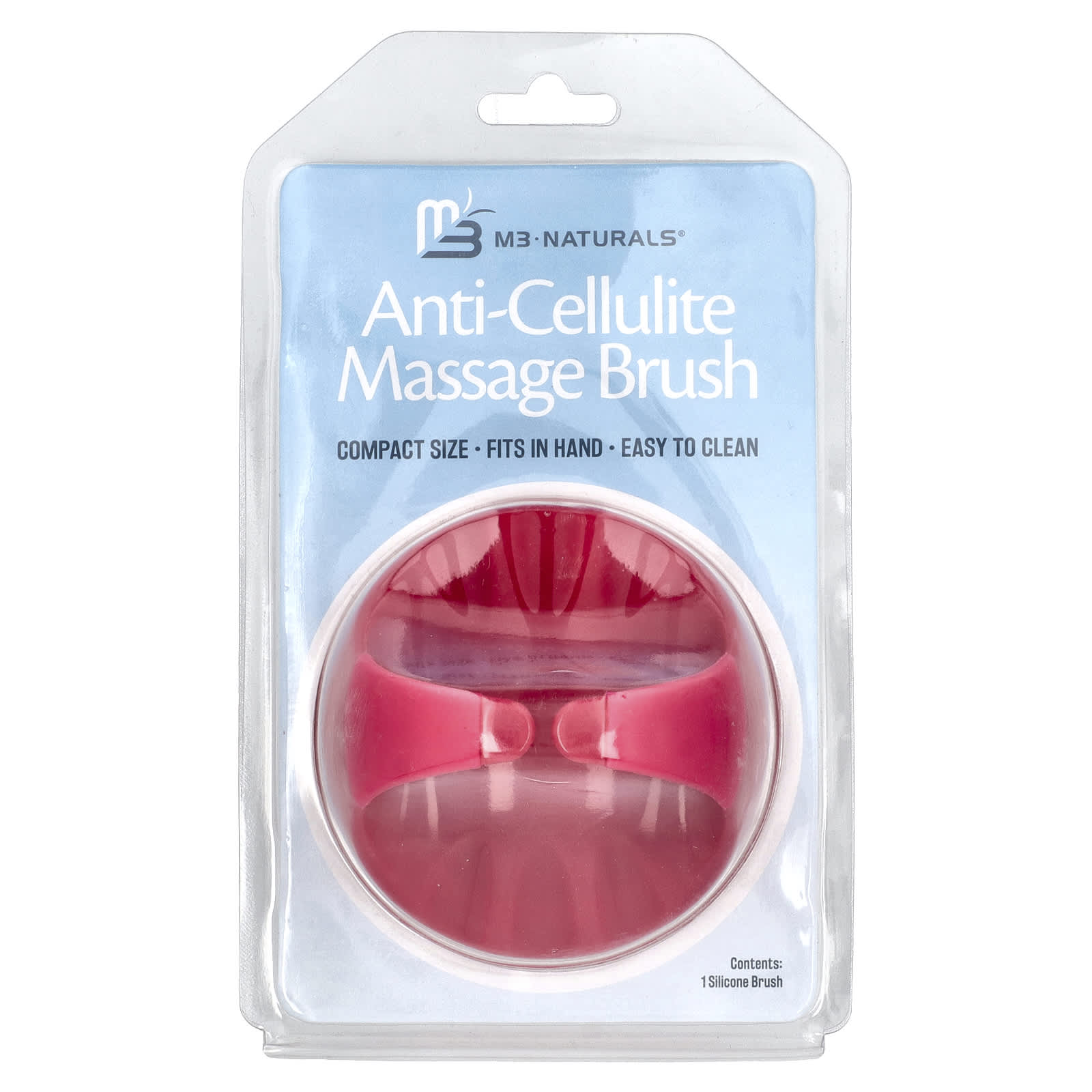 M3 Naturals, Anti-Cellulite Massage Brush, 1 Silicone Brush - Image 1