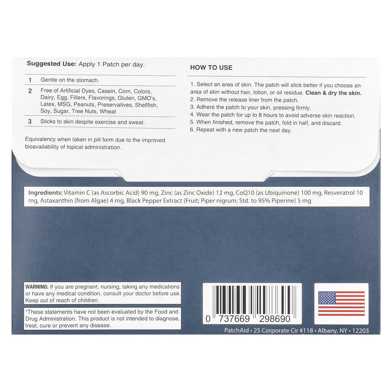 PatchAid, CoQ10 Plus Patch , 30 Patches - Image 2