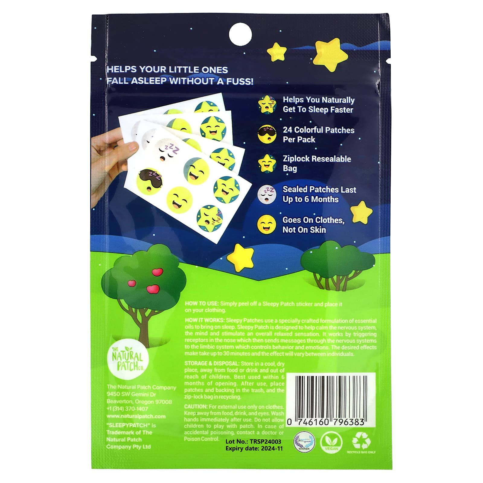 NATPAT, Sleepy Patch, Sleep Promoting  Stickers, Kids 2+, 24 Pacthes - Image 2