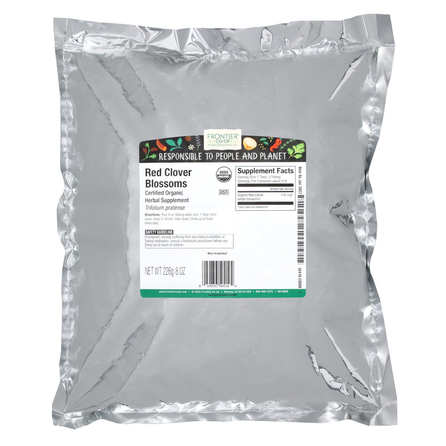 Organic Red Clover Blossoms by Frontier Co-op - 8 oz (226g) - Image 2