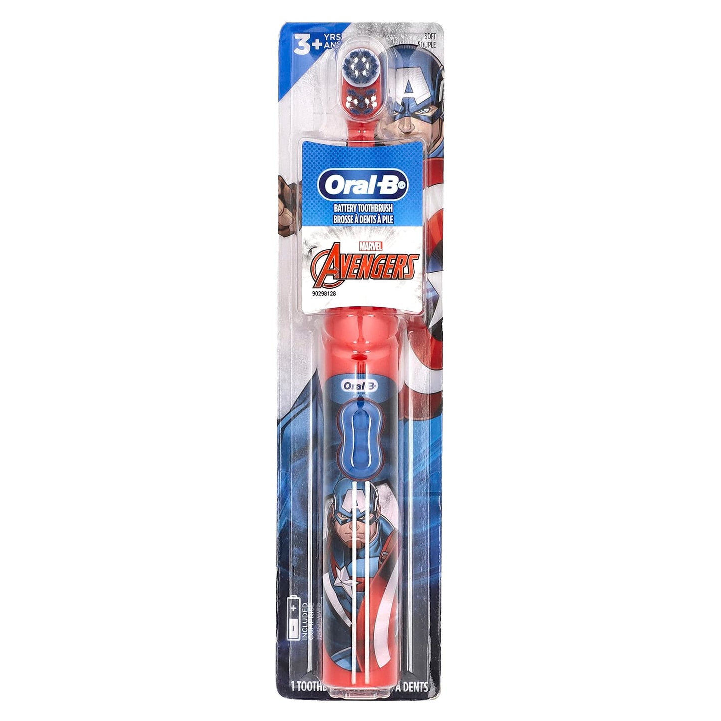 Oral-B, Battery Toothbrush, Soft, 3+Years, Marvel Avengers, 1 Toothbrush - Image 1