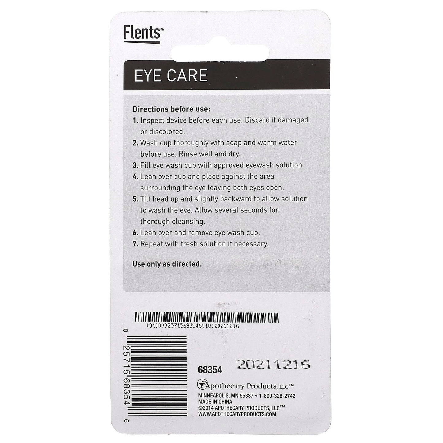 Eye Care with Flents Plastic Eye Wash Cup - 1 Count - Image 2