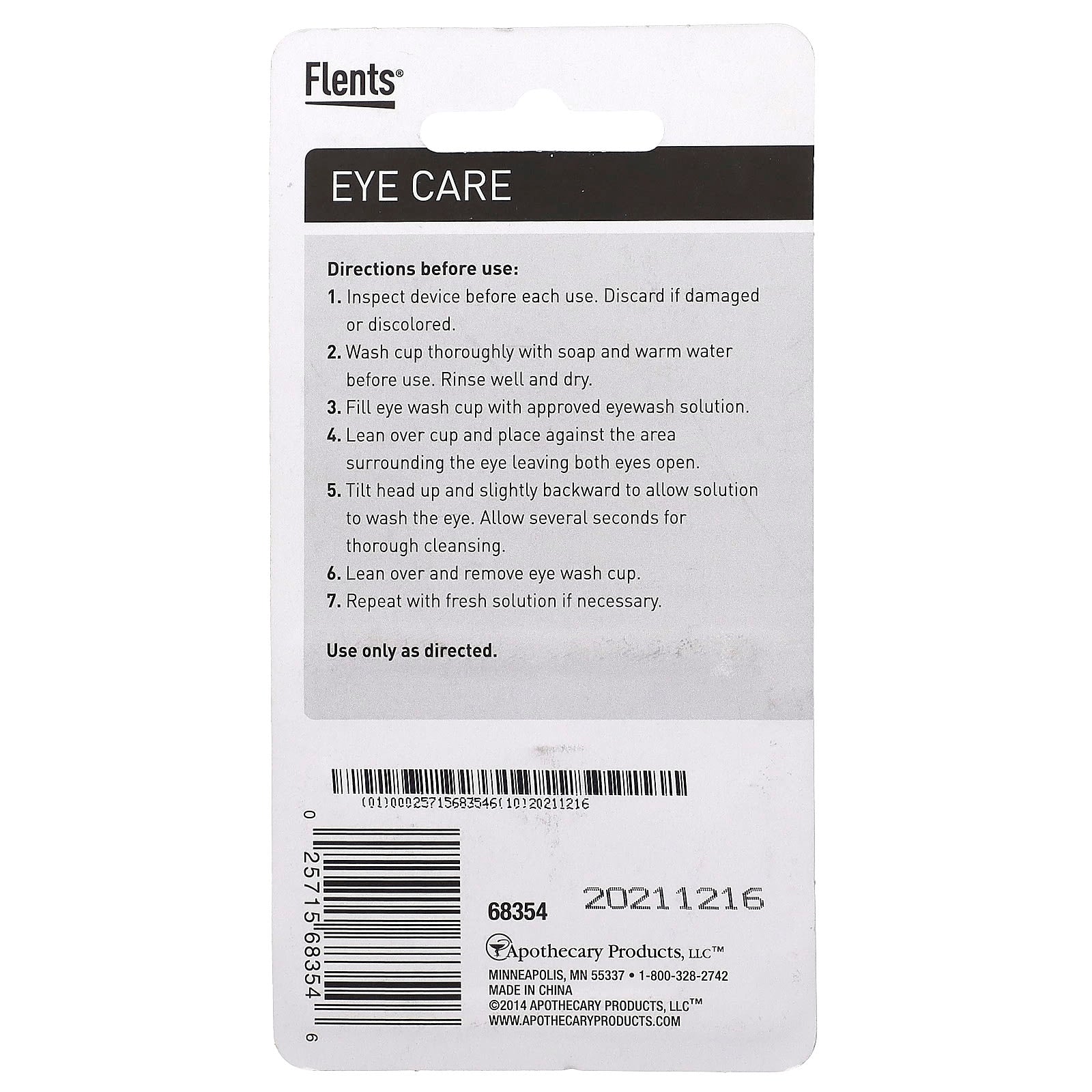 Eye Care with Flents Plastic Eye Wash Cup - 1 Count - Image 2