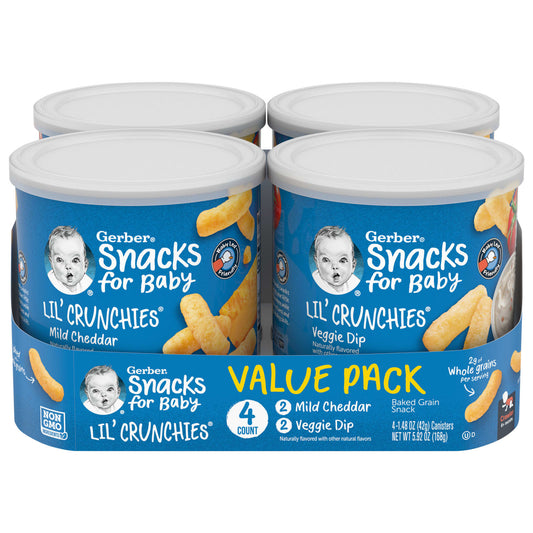 Gerber Lil' Crunchies Baked Grain Snacks for Babies 8+ Months - Image 1