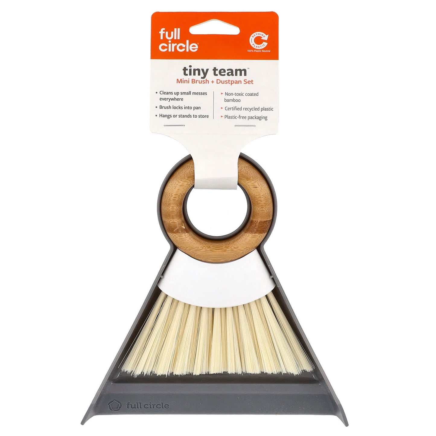Full Circle Mini Dustpan & Brush Set - Eco-Friendly Cleaning - Image 1