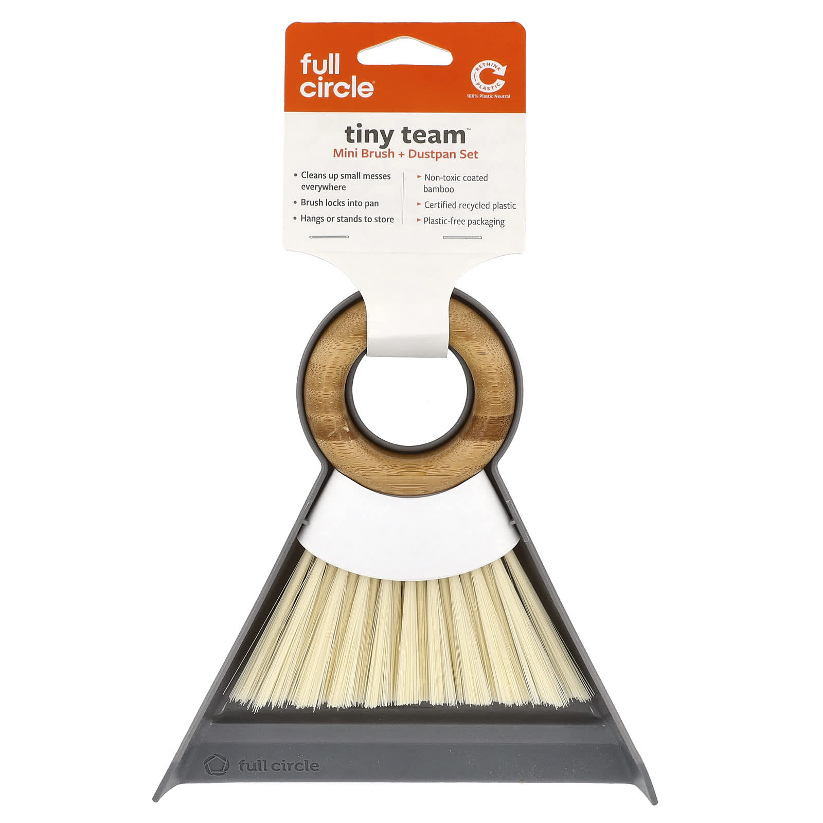 Full Circle Mini Dustpan & Brush Set - Eco-Friendly Cleaning - Image 1