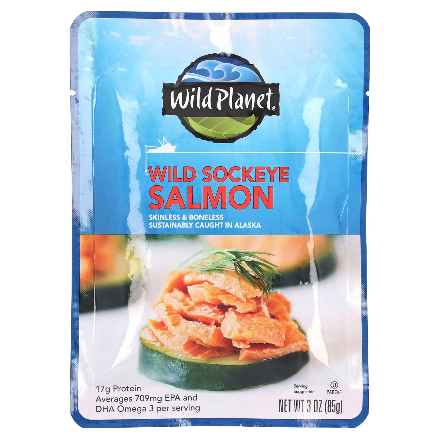 Wild Planet, Wild Sockeye Salmon, 3 oz (85 g) - Image 1