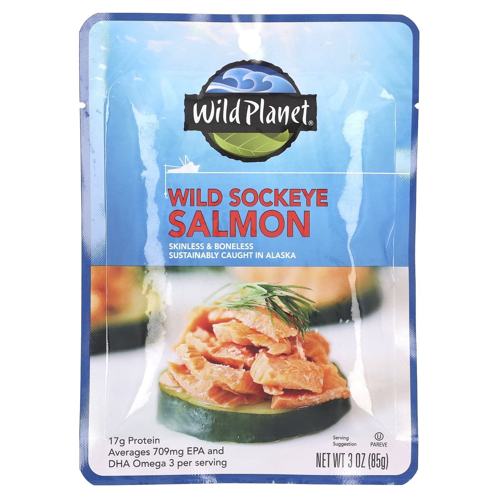 Wild Planet, Wild Sockeye Salmon, 3 oz (85 g) - Image 1