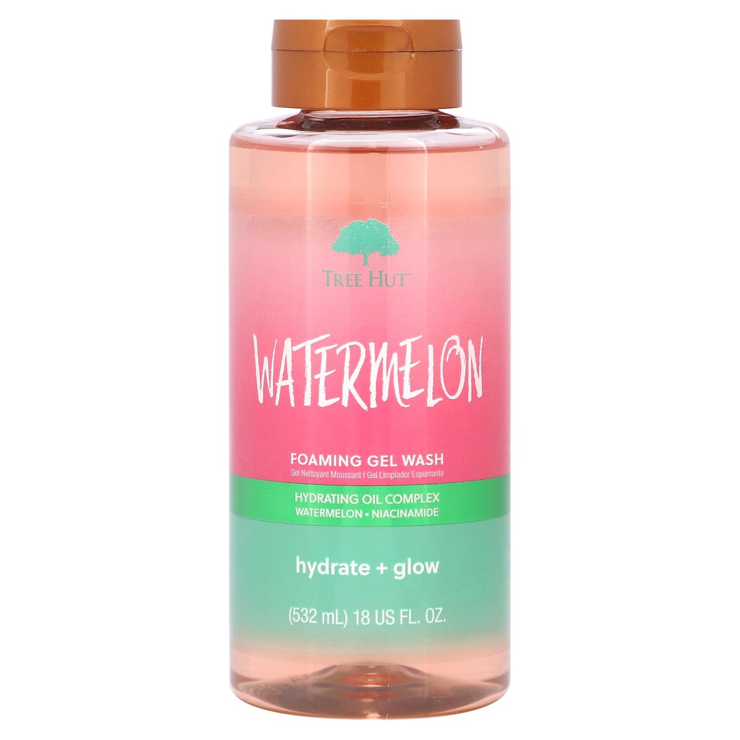 Tree Hut, Foaming Gel Wash, Watermelon , 18 fl oz (532 ml) - Image 1