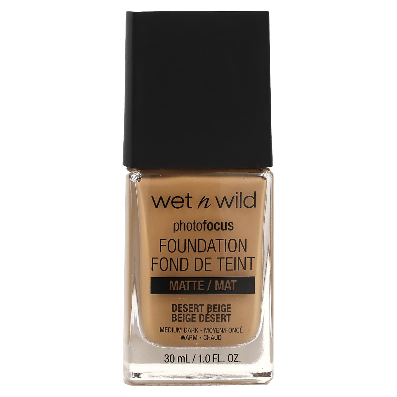 wet n wild, PhotoFocus, Foundation, Matte, 372C Desert Beige, 1 fl oz (30 ml) - Image 1