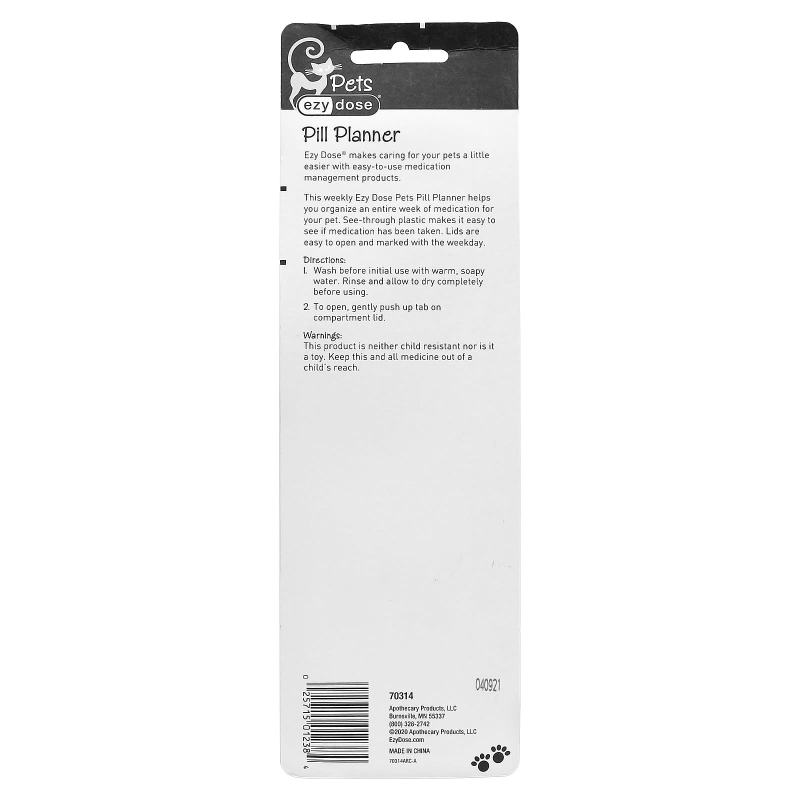 Weekly Pet Pill Planner for Cats - Large Capacity, Easy to Use - Image 2
