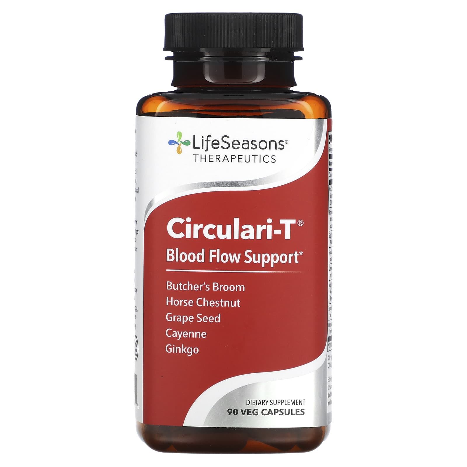 LifeSeasons, Circulari-T, Blood Flow Support, 90 Veg Capsules - Image 1